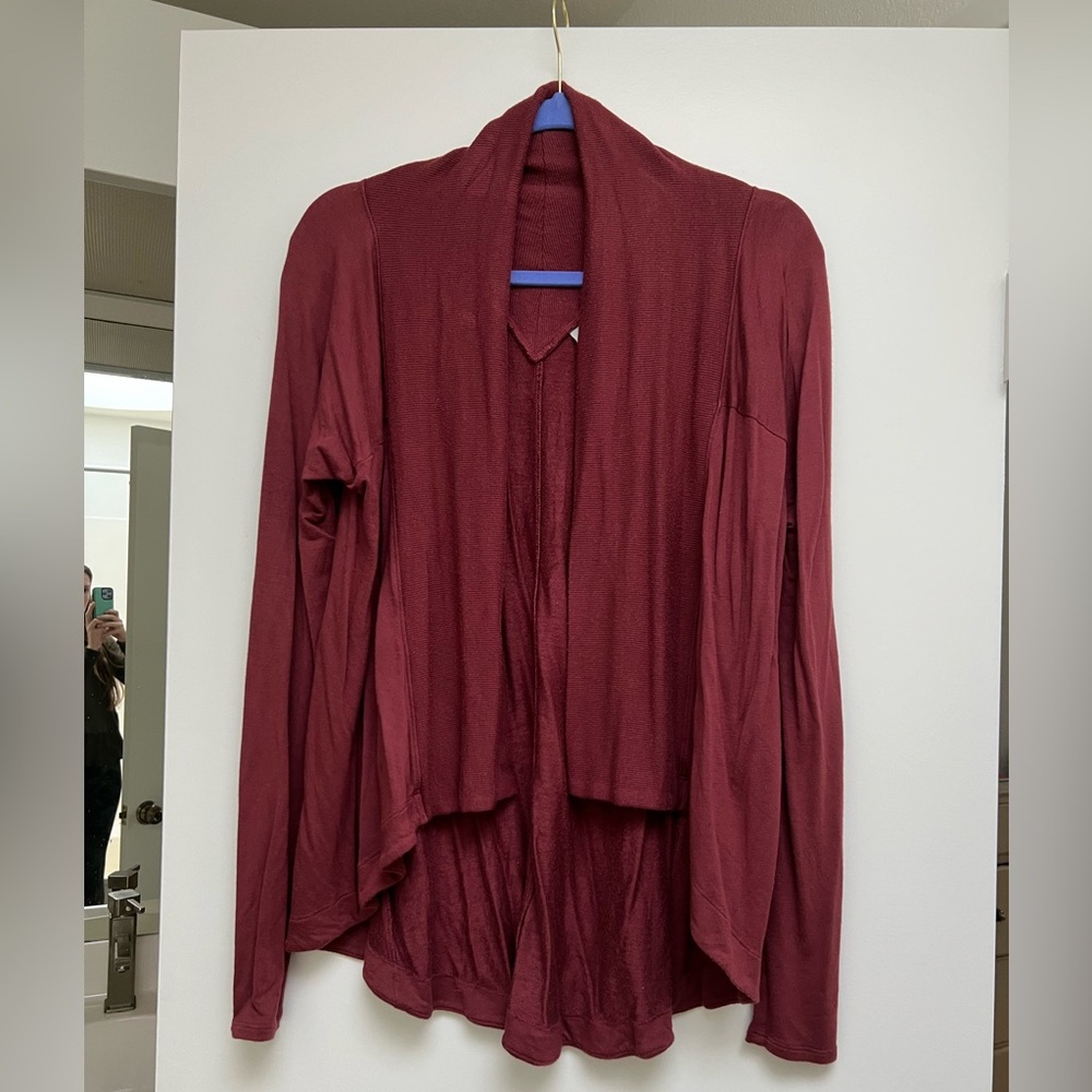 Athleta red cardigan size XS